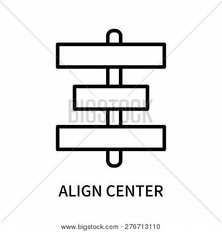 Align Center Icon Isolated On White Background. Align Center Icon Simple Sign. Align Center Icon Tre