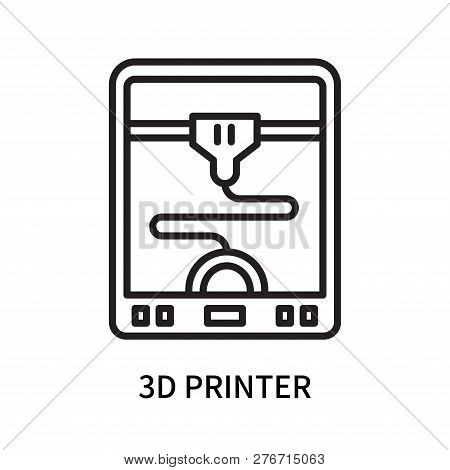 3d Printer Icon Isolated On White Background. 3d Printer Icon Simple Sign. 3d Printer Icon Trendy An