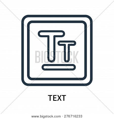 Text Icon Isolated On White Background. Text Icon Simple Sign. Text Icon Trendy And Modern Symbol Fo