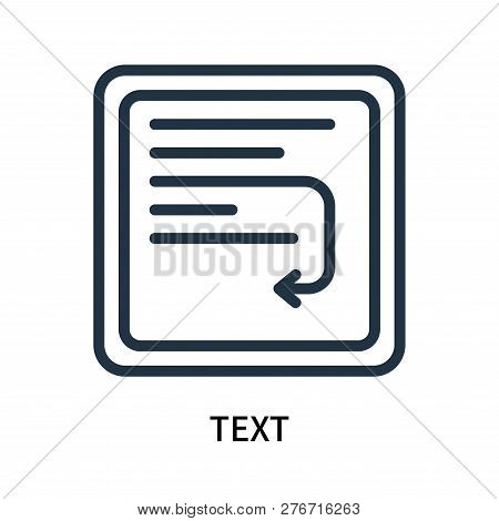 Text Icon Isolated On White Background. Text Icon Simple Sign. Text Icon Trendy And Modern Symbol Fo