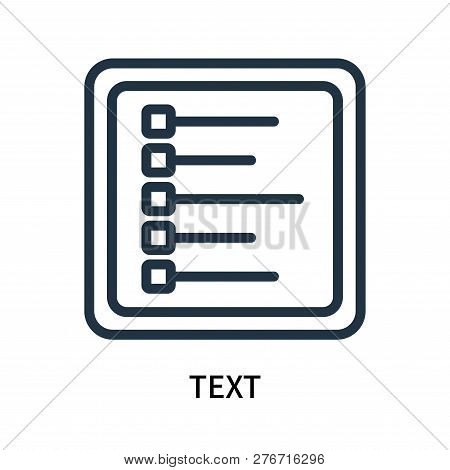 Text Icon Isolated On White Background. Text Icon Simple Sign. Text Icon Trendy And Modern Symbol Fo