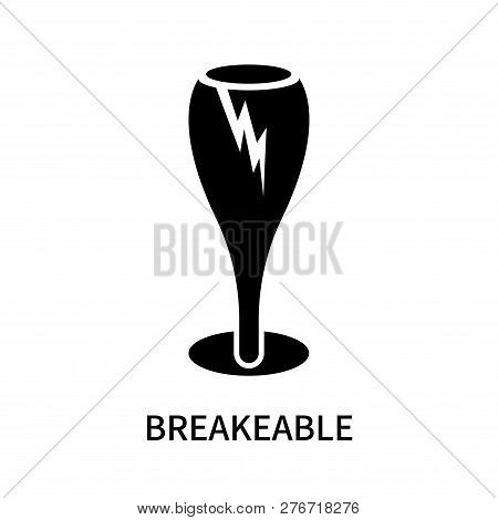 Breakeable Icon Isolated On White Background. Breakeable Icon Simple Sign. Breakeable Icon Trendy An