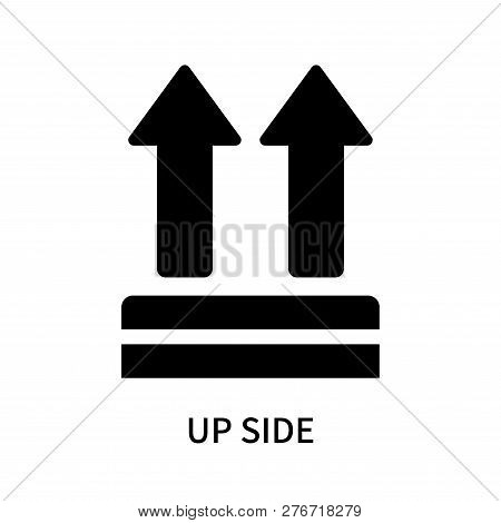 Up Side Icon Isolated On White Background. Up Side Icon Simple Sign. Up Side Icon Trendy And Modern 