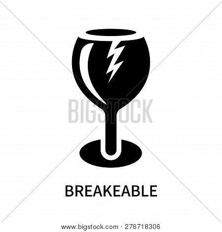 Breakeable Icon Isolated On White Background. Breakeable Icon Simple Sign. Breakeable Icon Trendy An