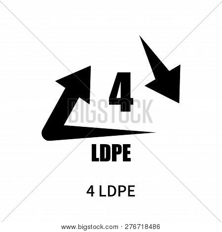 4 Ldpe Icon Isolated On White Background. 4 Ldpe Icon Simple Sign. 4 Ldpe Icon Trendy And Modern Sym