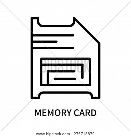 Memory Card Icon Isolated On White Background. Memory Card Icon Simple Sign. Memory Card Icon Trendy