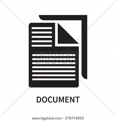Document Icon Isolated On White Background. Document Icon Simple Sign. Document Icon Trendy And Mode