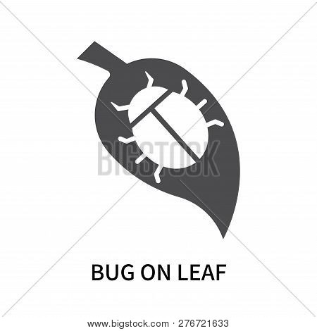 Bug On Leaf Icon Isolated On White Background. Bug On Leaf Icon Simple Sign. Bug On Leaf Icon Trendy