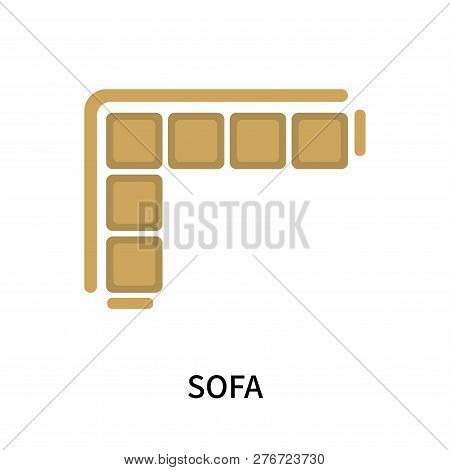 Sofa Icon Isolated On White Background. Sofa Icon Simple Sign. Sofa Icon Trendy And Modern Symbol Fo