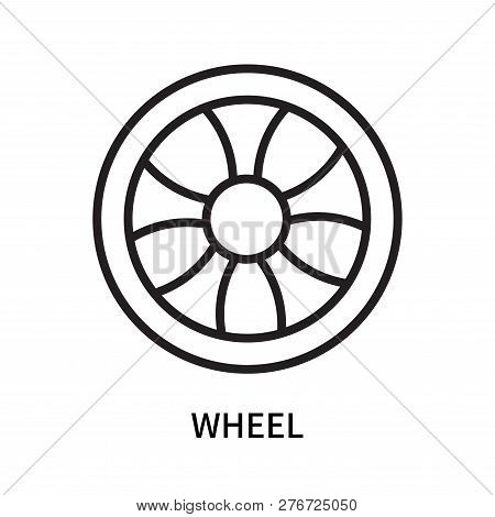 Wheel Icon Isolated On White Background. Wheel Icon Simple Sign. Wheel Icon Trendy And Modern Symbol
