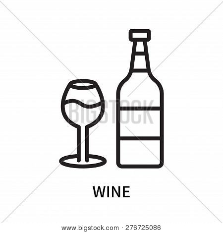 Wine Icon Isolated On White Background. Wine Icon Simple Sign. Wine Icon Trendy And Modern Symbol Fo