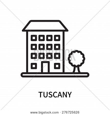 Tuscany Icon Isolated On White Background. Tuscany Icon Simple Sign. Tuscany Icon Trendy And Modern 
