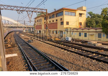 Howrah Station , Howrah, West Bengal / India - 4th February 2018 : Railway Track Of Indian Railway. 