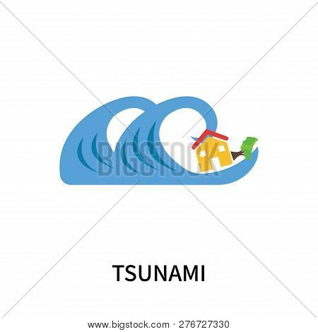 Tsunami Icon Isolated On White Background. Tsunami Icon Simple Sign. Tsunami Icon Trendy And Modern 