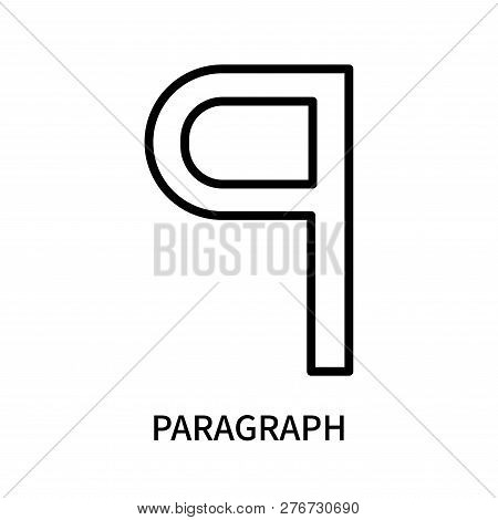 Paragraph Icon Isolated On White Background. Paragraph Icon Simple Sign. Paragraph Icon Trendy And M