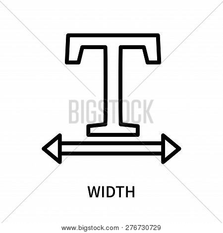Width Icon Isolated On White Background. Width Icon Simple Sign. Width Icon Trendy And Modern Symbol