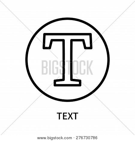 Text Icon Isolated On White Background. Text Icon Simple Sign. Text Icon Trendy And Modern Symbol Fo