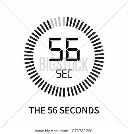 The 56 Seconds Icon Isolated On White Background. The 56 Seconds Icon Simple Sign. The 56 Seconds Ic