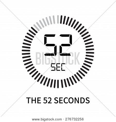 The 52 Seconds Icon Isolated On White Background. The 52 Seconds Icon Simple Sign. The 52 Seconds Ic