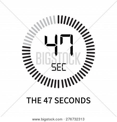 The 47 Seconds Icon Isolated On White Background. The 47 Seconds Icon Simple Sign. The 47 Seconds Ic