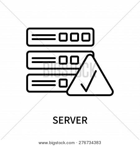 Server Icon Isolated On White Background. Server Icon Simple Sign. Server Icon Trendy And Modern Sym