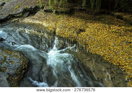 Olkhovka River In The Resort Park Of Kislovodsk.