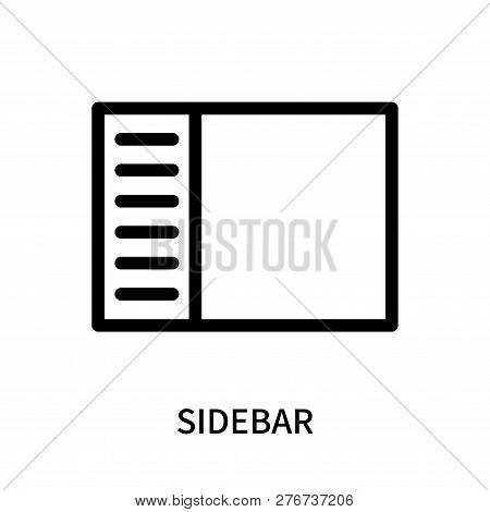 Sidebar Icon Isolated On White Background. Sidebar Icon Simple Sign. Sidebar Icon Trendy And Modern 