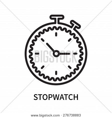 Stopwatch Icon Isolated On White Background. Stopwatch Icon Simple Sign. Stopwatch Icon Trendy And M