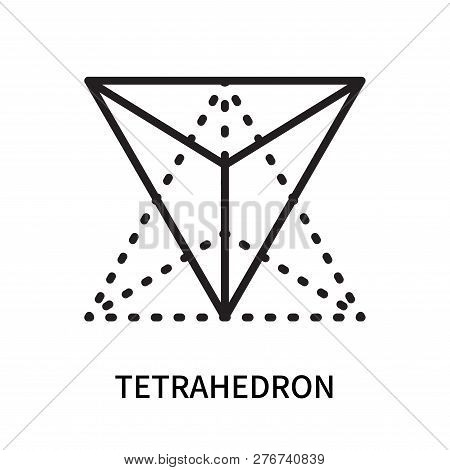 Tetrahedron Icon Isolated On White Background. Tetrahedron Icon Simple Sign. Tetrahedron Icon Trendy