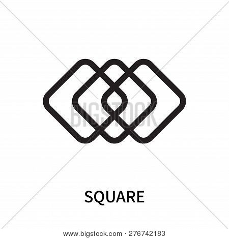 Square Icon Isolated On White Background. Square Icon Simple Sign. Square Icon Trendy And Modern Sym