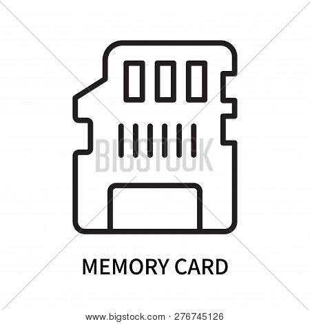 Memory Card Icon Isolated On White Background. Memory Card Icon Simple Sign. Memory Card Icon Trendy