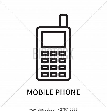 Mobile Phone Icon Isolated On White Background. Mobile Phone Icon Simple Sign. Mobile Phone Icon Tre