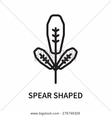 Spear Shaped Icon Isolated On White Background. Spear Shaped Icon Simple Sign. Spear Shaped Icon Tre