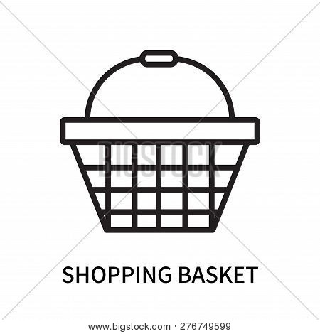 Shopping Basket Icon Isolated On White Background. Shopping Basket Icon Simple Sign. Shopping Basket