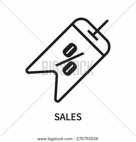 Sales Icon Isolated On White Background. Sales Icon Simple Sign. Sales Icon Trendy And Modern Symbol