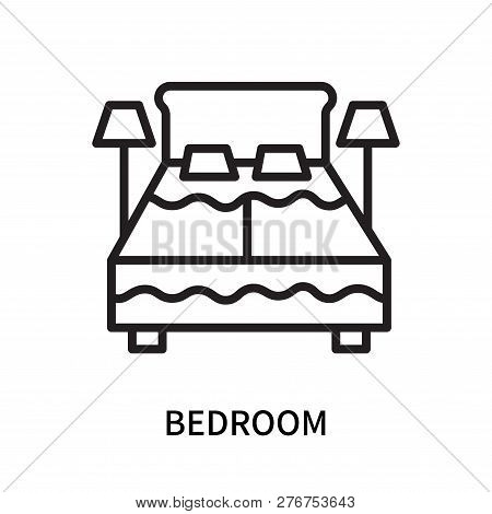 Bedroom Icon Isolated On White Background. Bedroom Icon Simple Sign. Bedroom Icon Trendy And Modern 