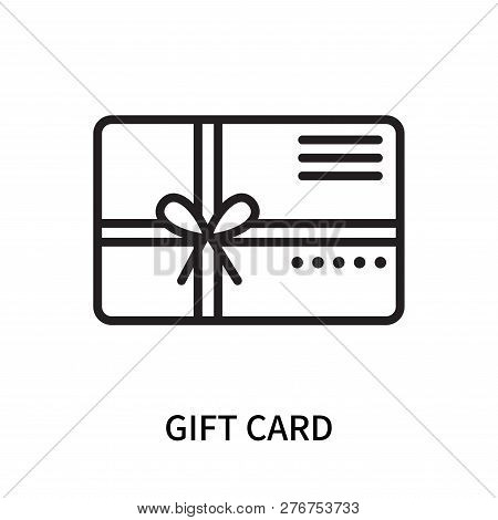 Gift Card Icon Isolated On White Background. Gift Card Icon Simple Sign. Gift Card Icon Trendy And M