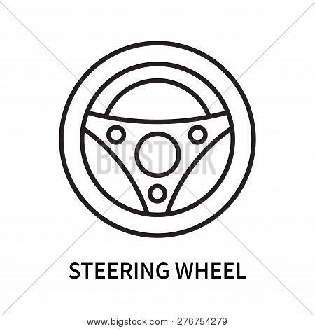 Steering Wheel Icon Isolated On White Background. Steering Wheel Icon Simple Sign. Steering Wheel Ic