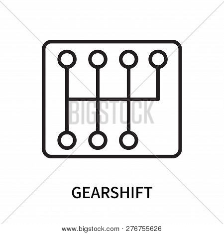 Gearshift Icon Isolated On White Background. Gearshift Icon Simple Sign. Gearshift Icon Trendy And M