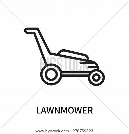 Lawnmower Icon Isolated On White Background. Lawnmower Icon Simple Sign. Lawnmower Icon Trendy And M