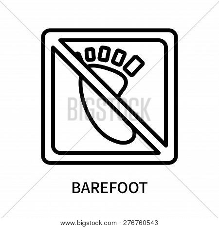 Barefoot Icon Isolated On White Background. Barefoot Icon Simple Sign. Barefoot Icon Trendy And Mode