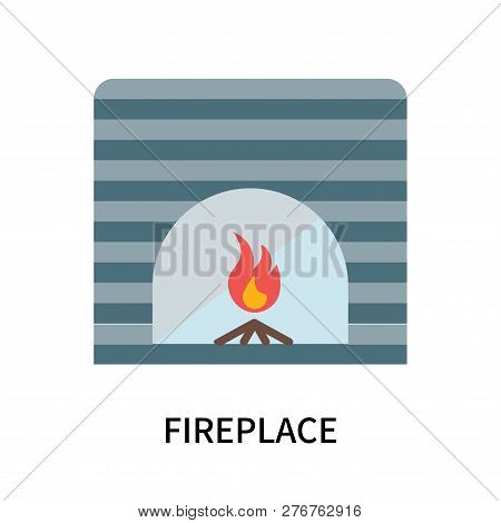 Fireplace Icon Isolated On White Background. Fireplace Icon Simple Sign. Fireplace Icon Trendy And M