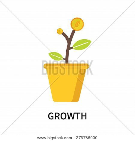 Growth Icon Isolated On White Background. Growth Icon Simple Sign. Growth Icon Trendy And Modern Sym