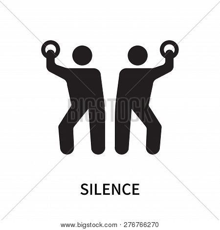 Silence Icon Isolated On White Background. Silence Icon Simple Sign. Silence Icon Trendy And Modern 