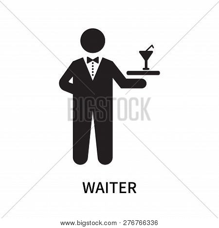 Waiter Icon Isolated On White Background. Waiter Icon Simple Sign. Waiter Icon Trendy And Modern Sym