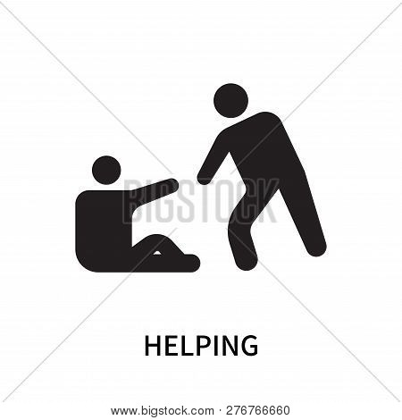 Helping Icon Isolated On White Background. Helping Icon Simple Sign. Helping Icon Trendy And Modern 