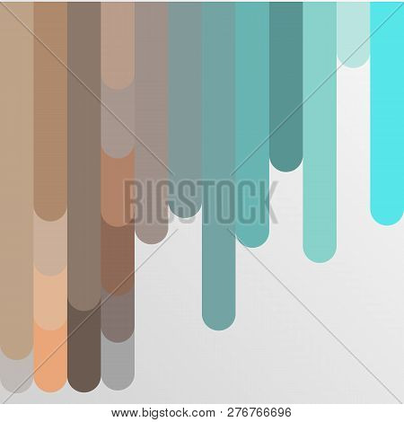 Background With Geometric Stripes. Pastel Shades Of Brown,blue, Beige. Vector Illustration