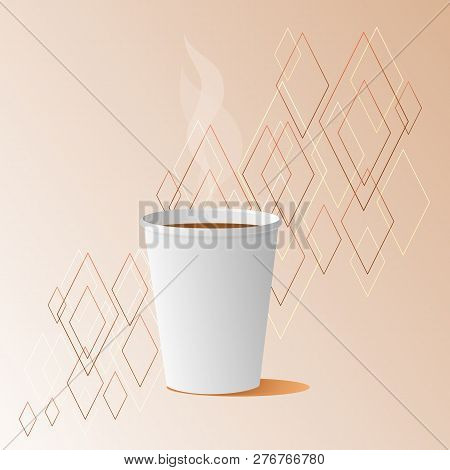 Paper Cup With Hot Cocoa Vector Illustration