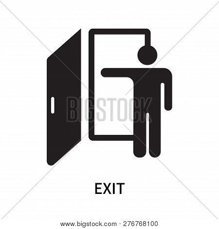 Exit Icon Isolated On White Background. Exit Icon Simple Sign. Exit Icon Trendy And Modern Symbol Fo