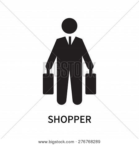 Shopper Icon Isolated On White Background. Shopper Icon Simple Sign. Shopper Icon Trendy And Modern 